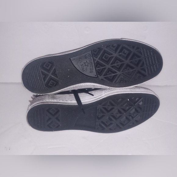 Converse Taylor All Star 70 High Top Sneaker Black and White with Studs - Picture 9 of 10